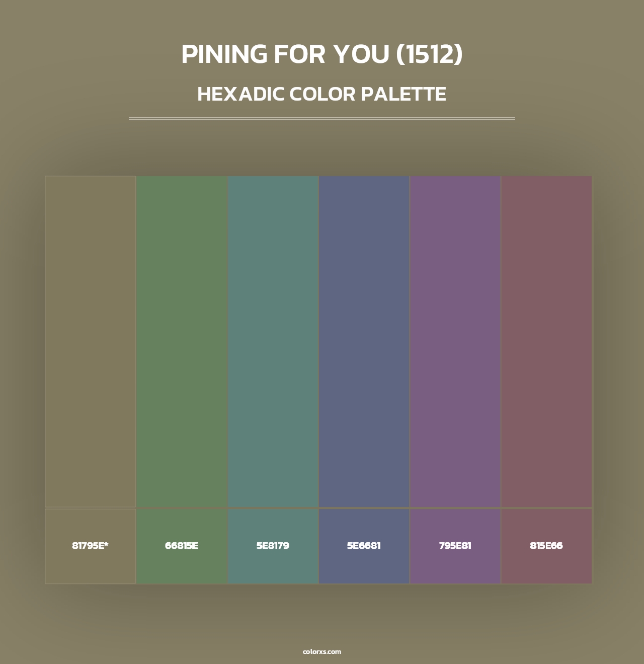Pining for You (1512) - Hexadic Color Palette