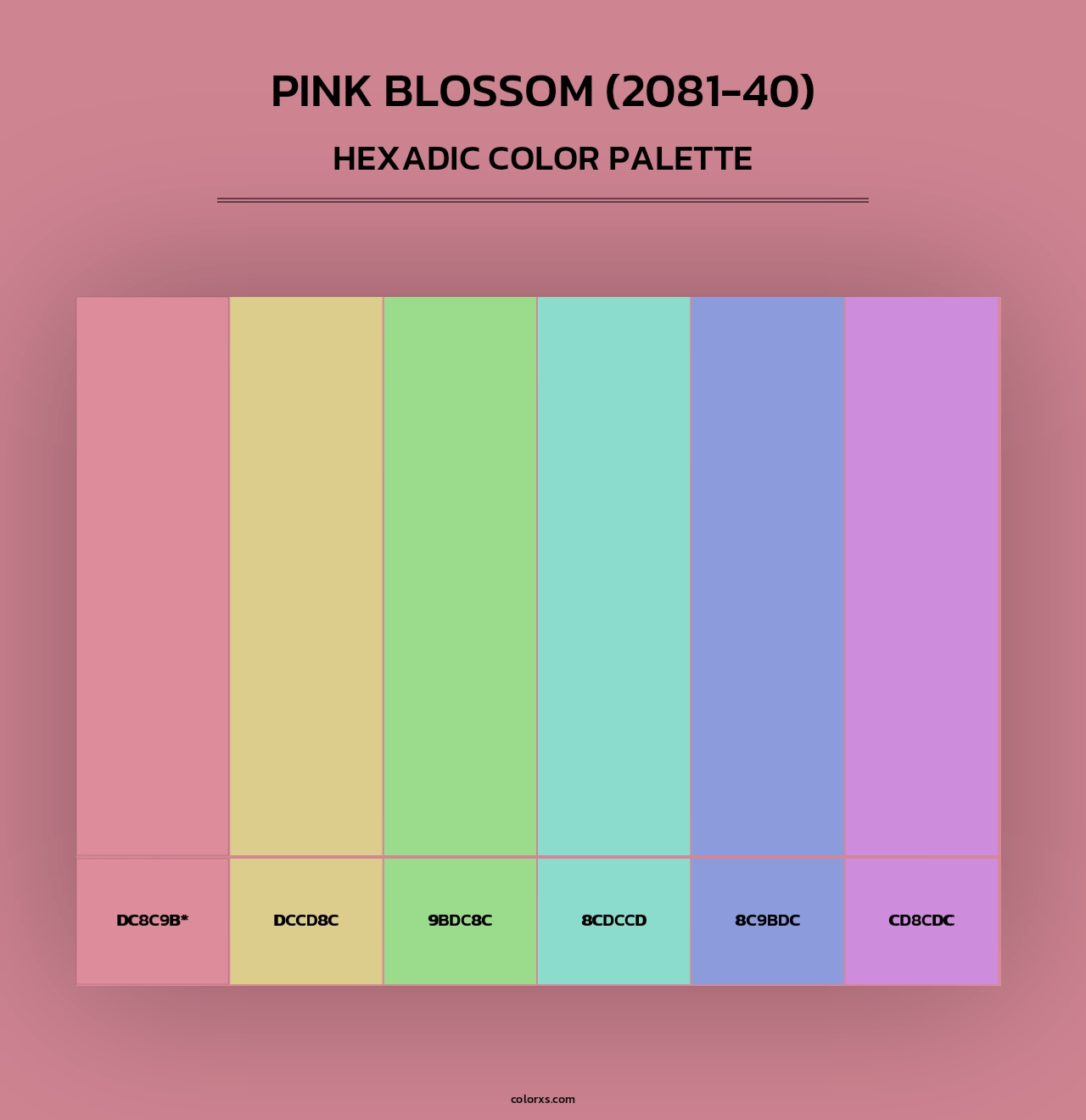 Pink Blossom (2081-40) - Hexadic Color Palette