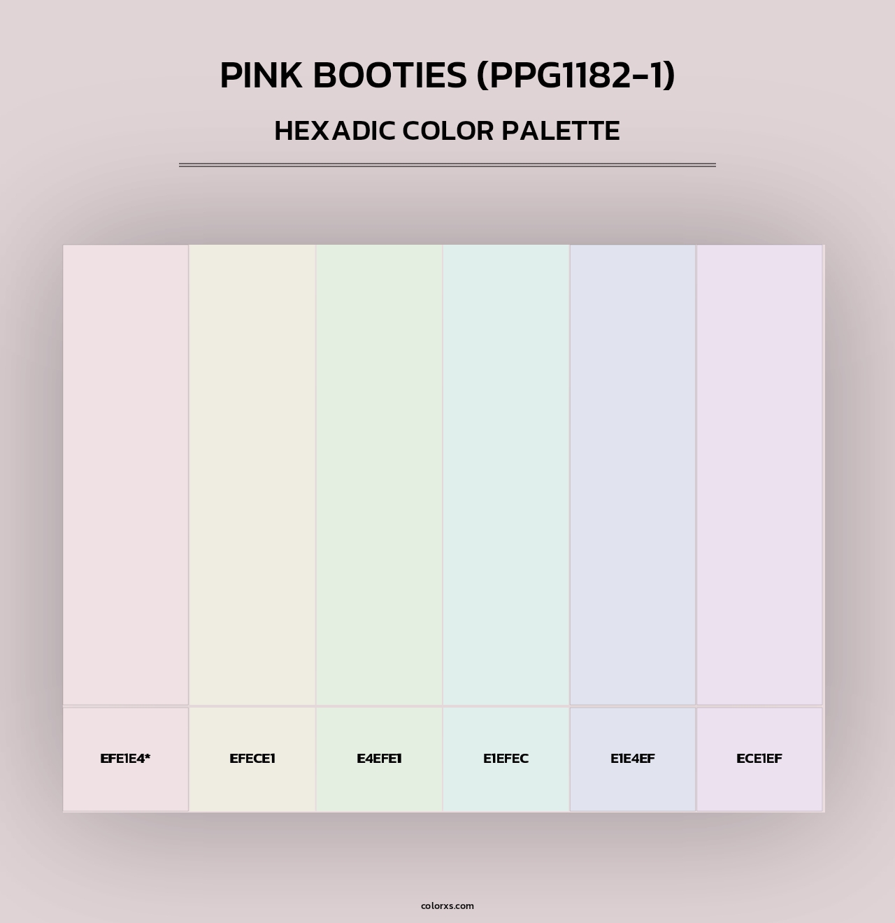 Pink Booties (PPG1182-1) - Hexadic Color Palette