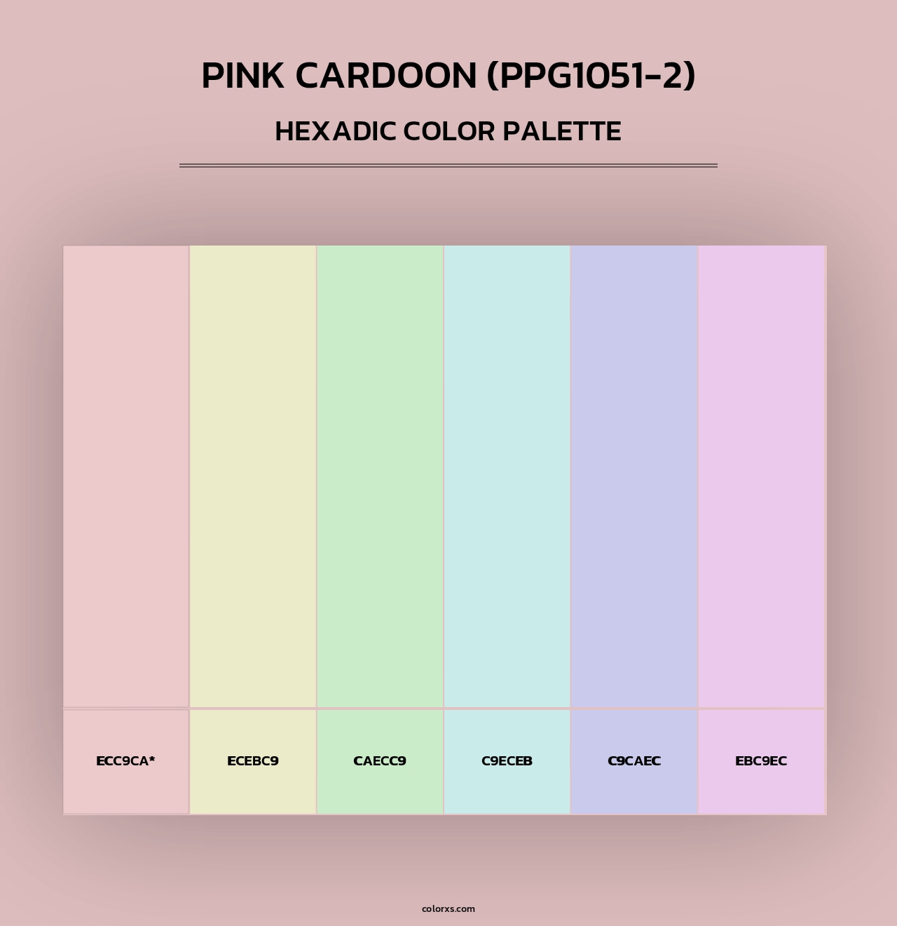 Pink Cardoon (PPG1051-2) - Hexadic Color Palette