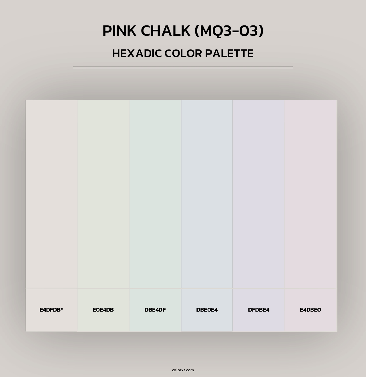 Pink Chalk (MQ3-03) - Hexadic Color Palette