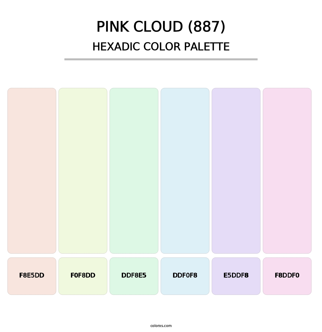 Pink Cloud (887) - Hexadic Color Palette