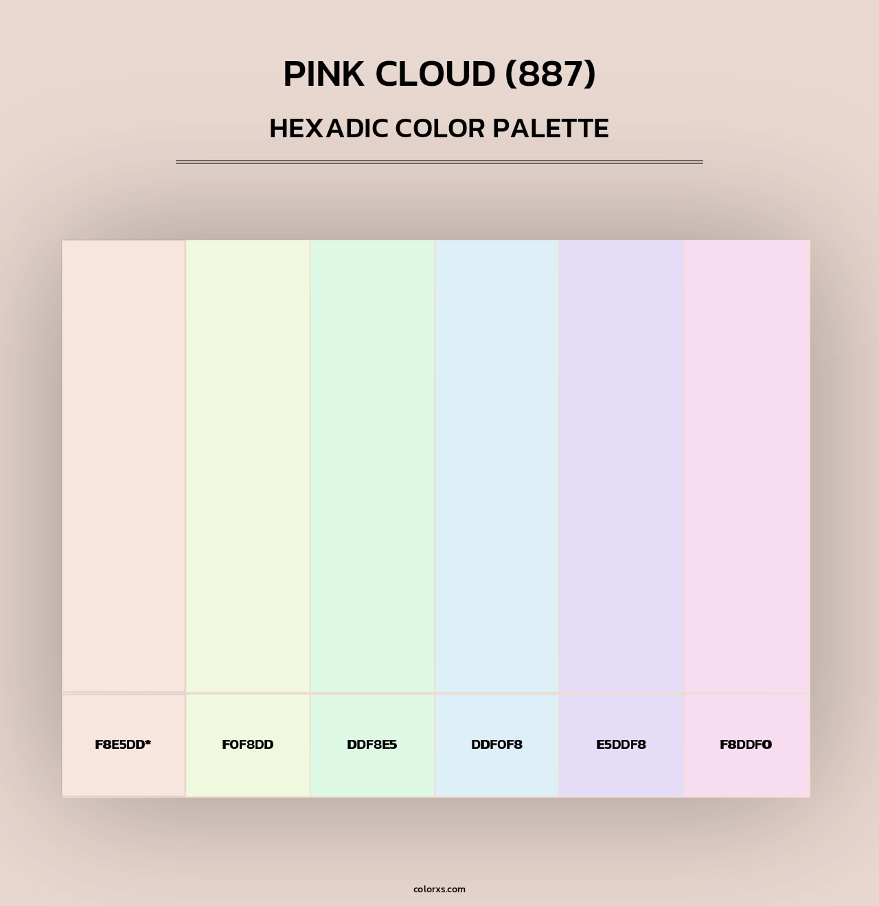Pink Cloud (887) - Hexadic Color Palette
