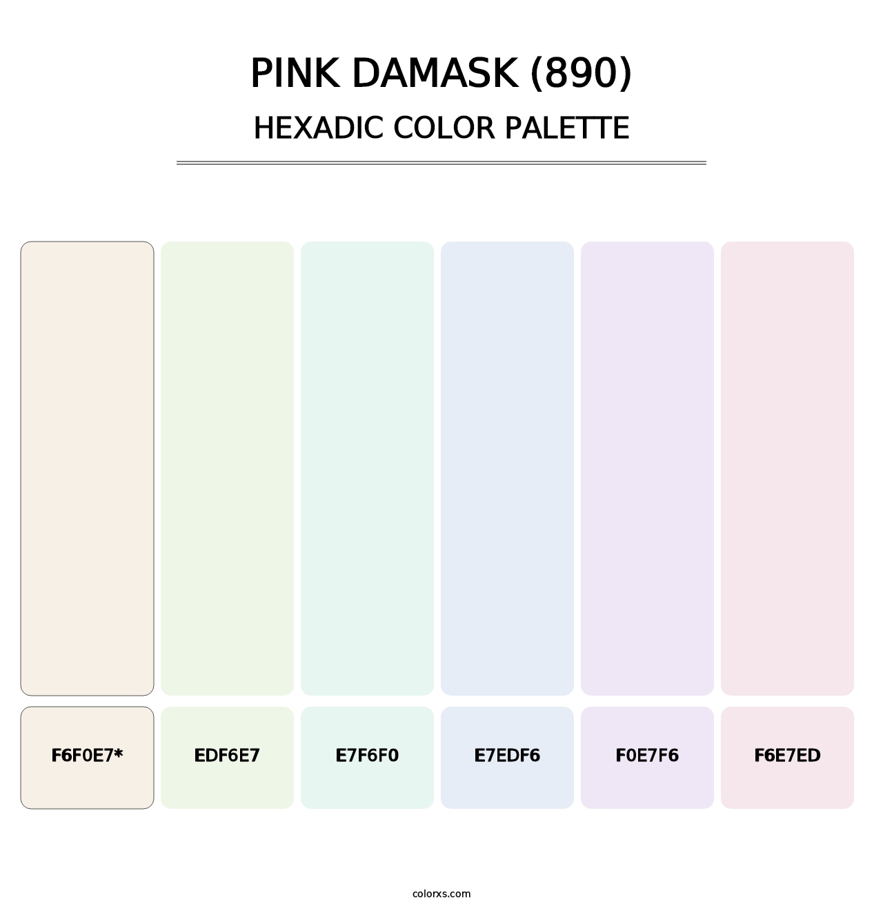 Pink Damask (890) - Hexadic Color Palette