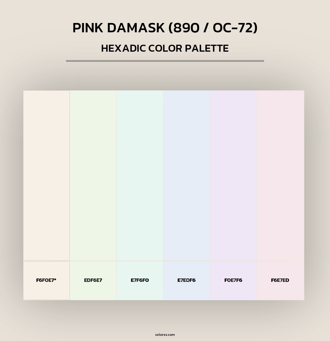 Pink Damask (890 / OC-72) - Hexadic Color Palette