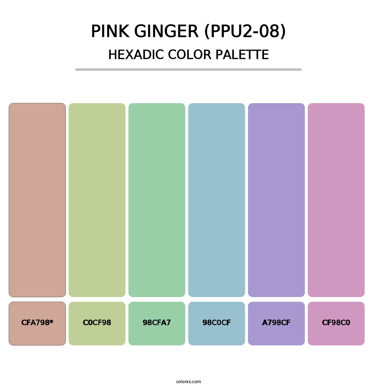 Pink Ginger (PPU2-08) - Hexadic Color Palette