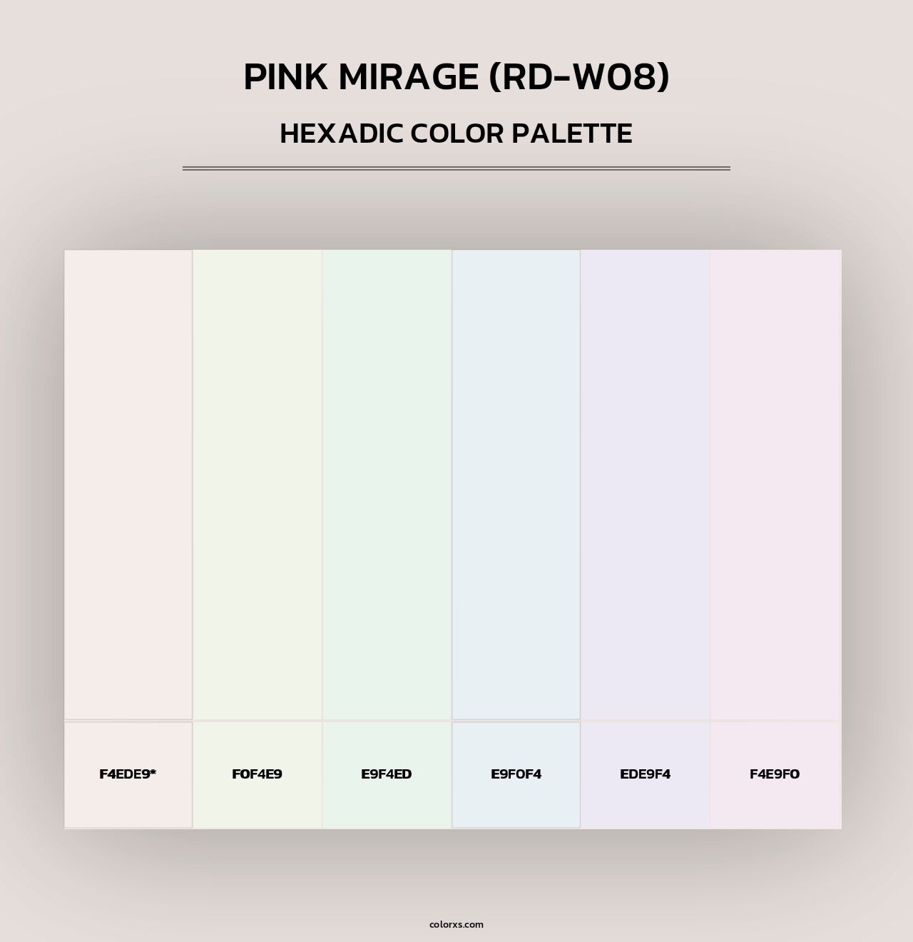 Pink Mirage (RD-W08) - Hexadic Color Palette