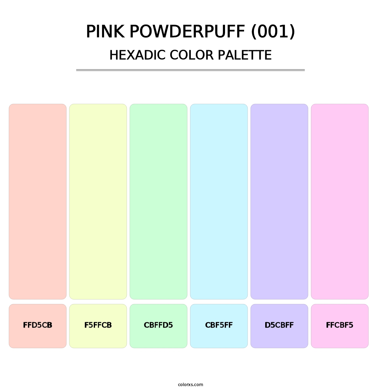 Pink Powderpuff (001) - Hexadic Color Palette