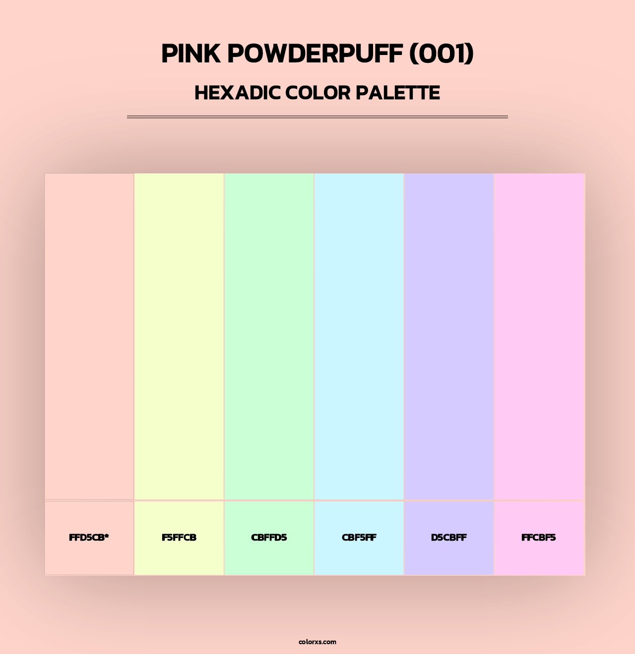 Pink Powderpuff (001) - Hexadic Color Palette