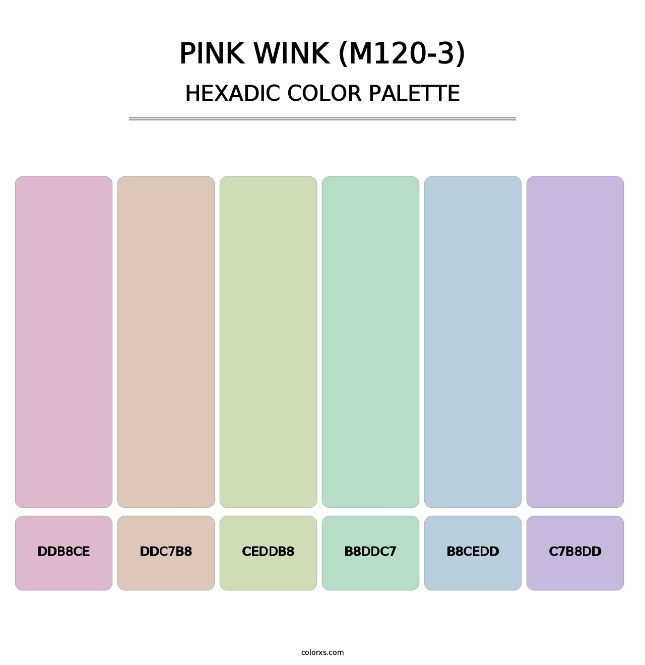 Pink Wink (M120-3) - Hexadic Color Palette