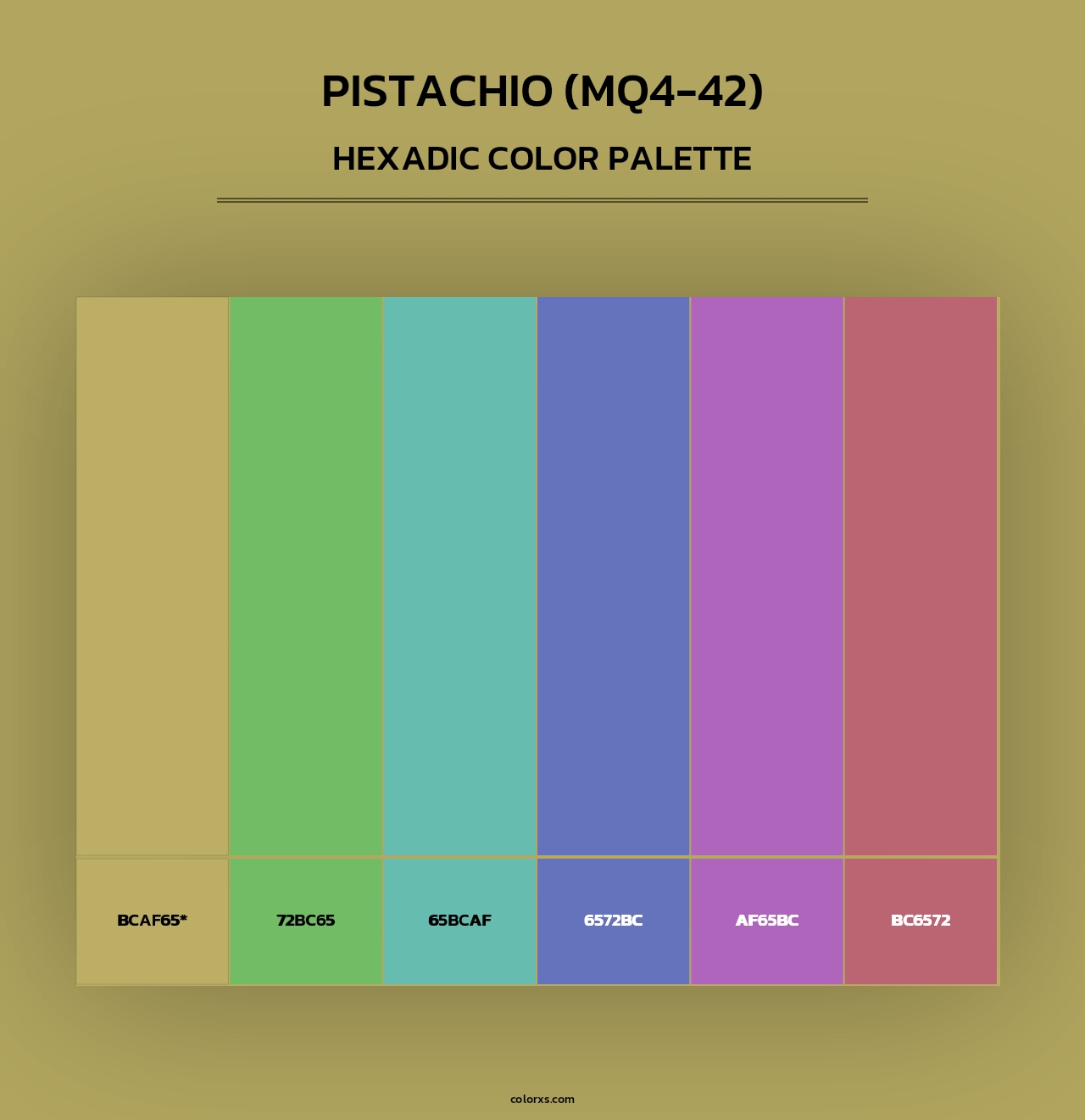 Pistachio (MQ4-42) - Hexadic Color Palette