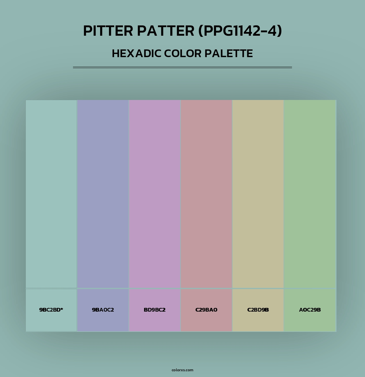 Pitter Patter (PPG1142-4) - Hexadic Color Palette