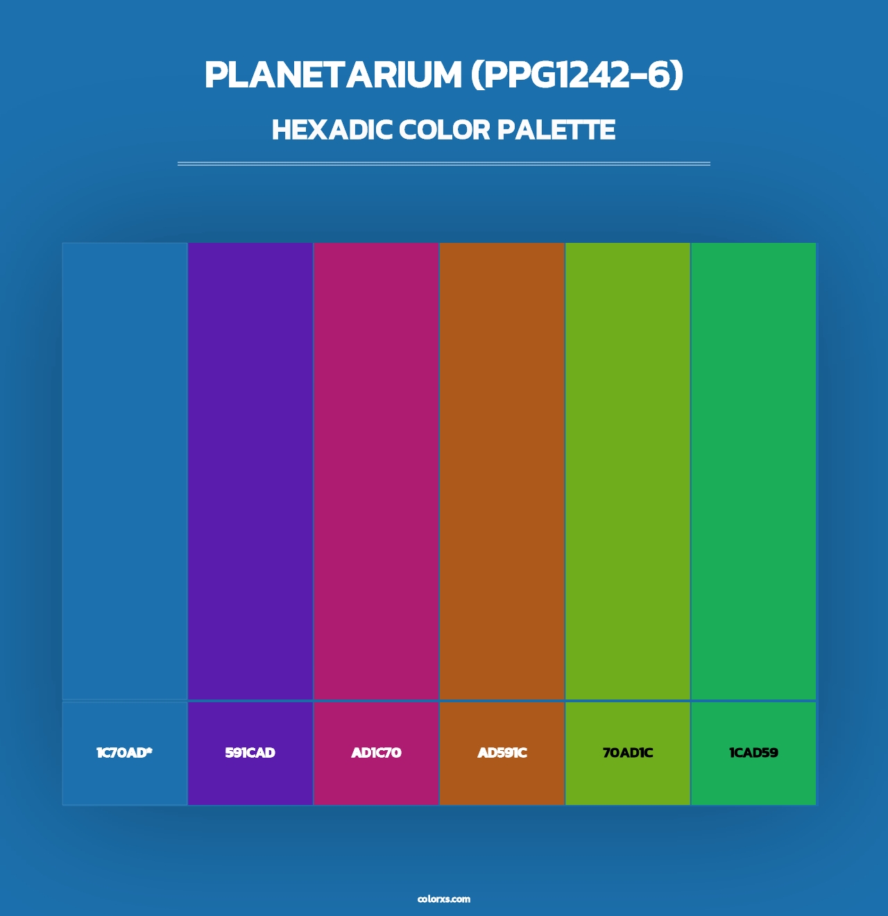 Planetarium (PPG1242-6) - Hexadic Color Palette