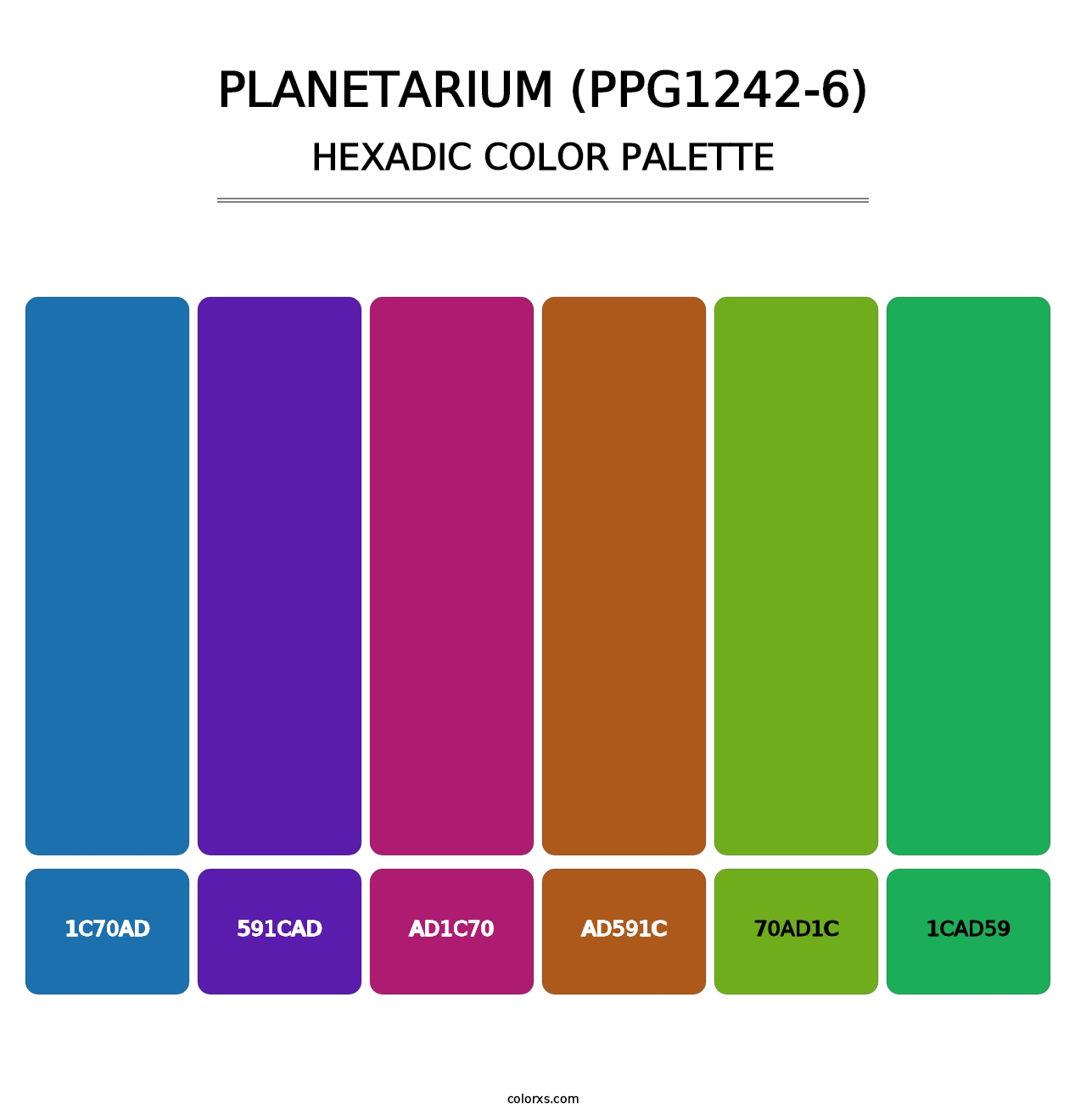 Planetarium (PPG1242-6) - Hexadic Color Palette