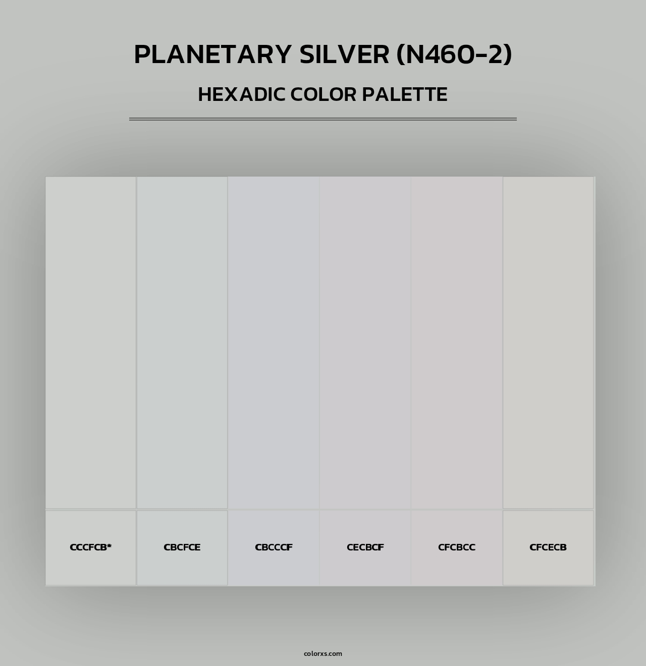 Planetary Silver (N460-2) - Hexadic Color Palette