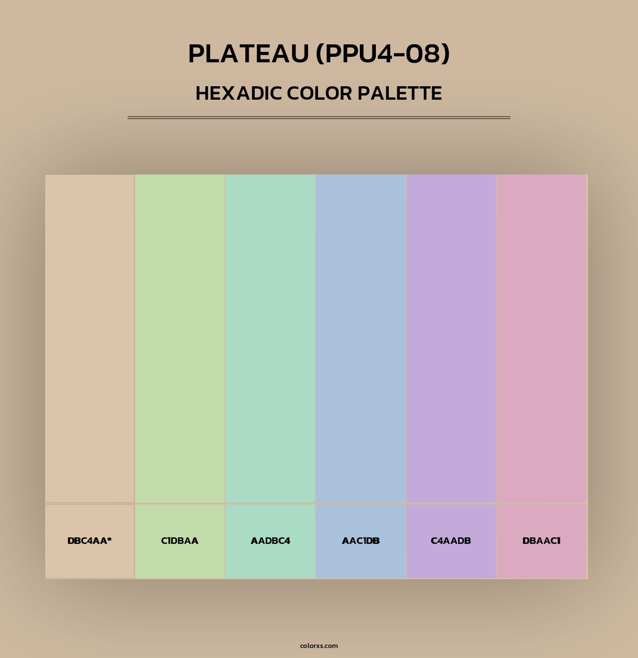 Plateau (PPU4-08) - Hexadic Color Palette