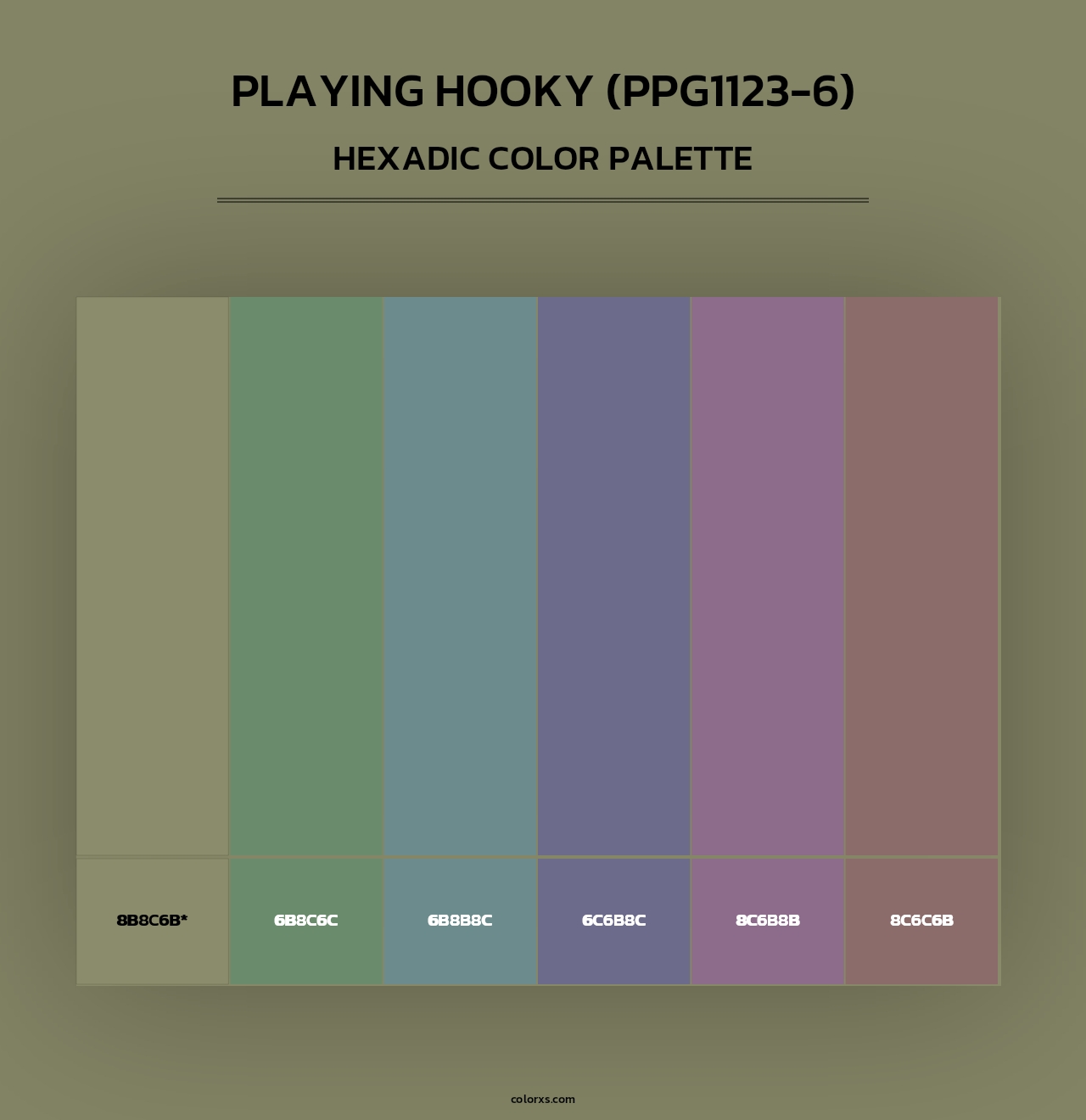 Playing Hooky (PPG1123-6) - Hexadic Color Palette