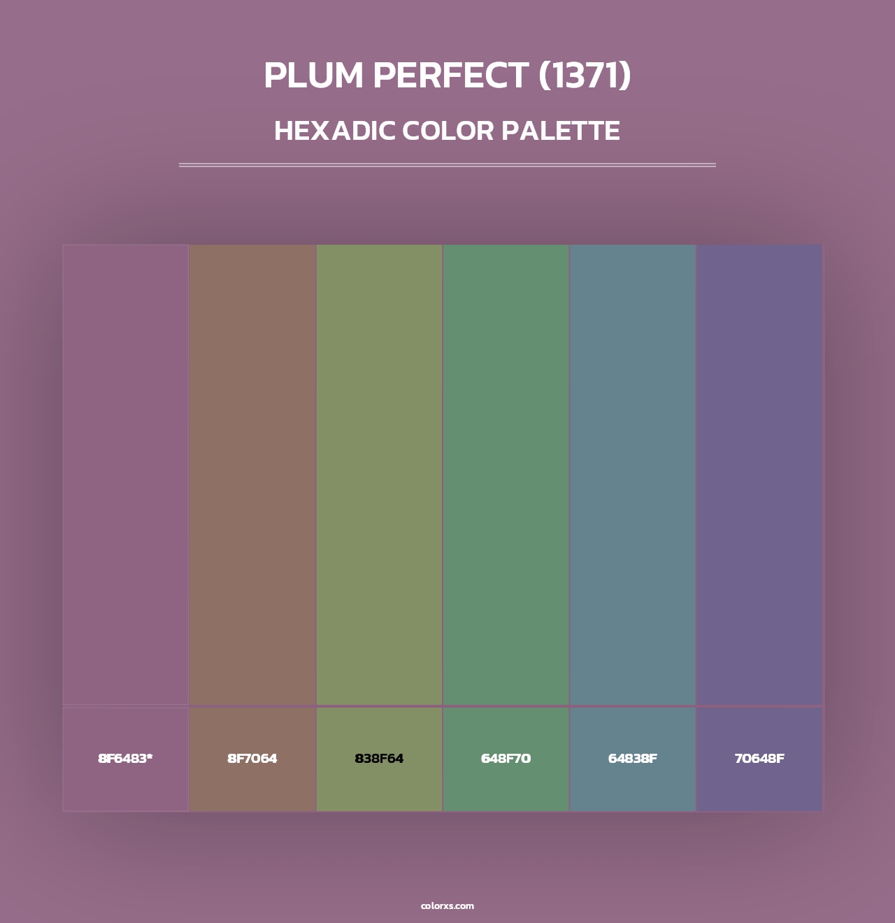 Plum Perfect (1371) - Hexadic Color Palette