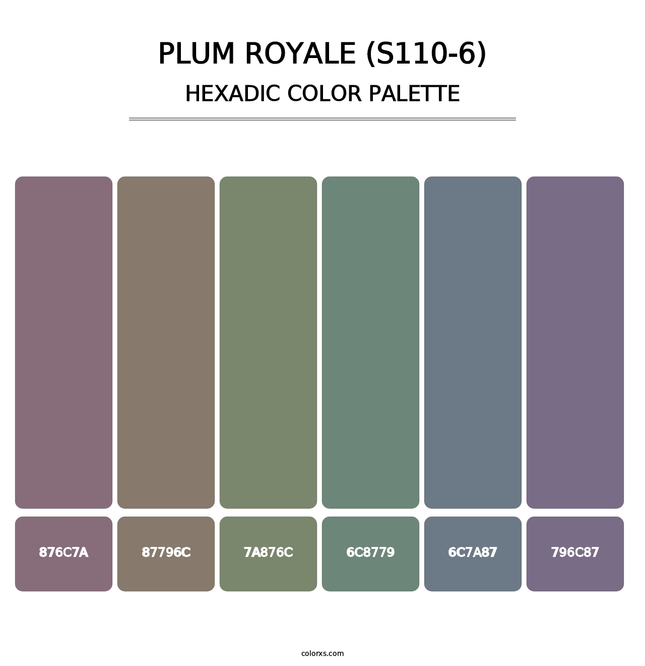 Plum Royale (S110-6) - Hexadic Color Palette