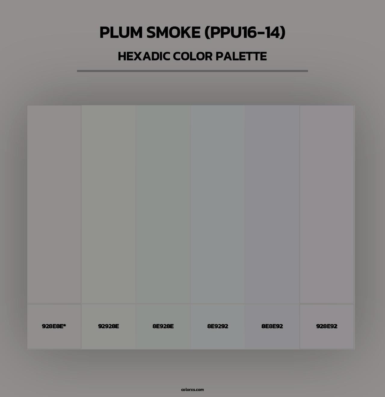 Plum Smoke (PPU16-14) - Hexadic Color Palette