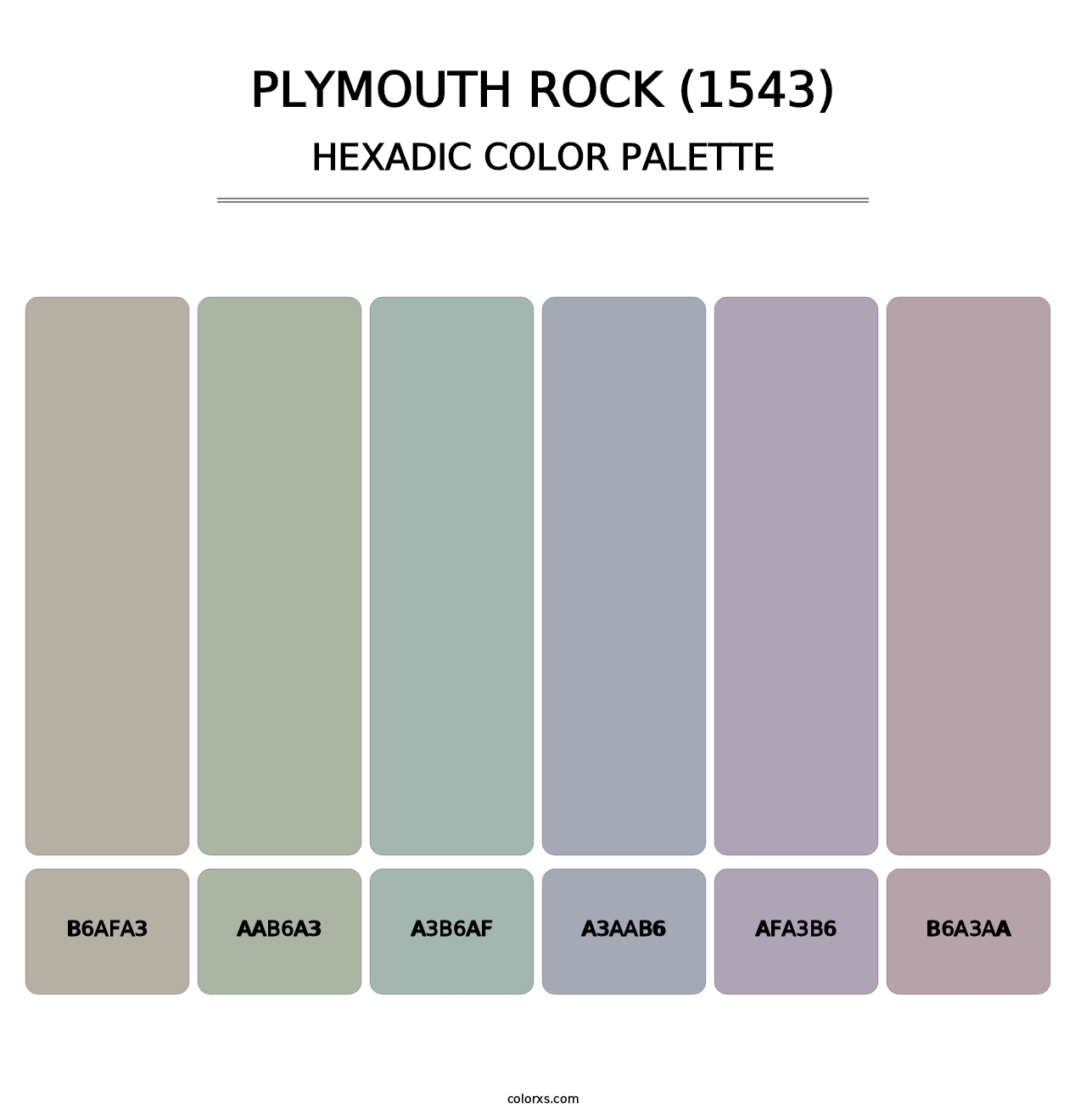 Plymouth Rock (1543) - Hexadic Color Palette