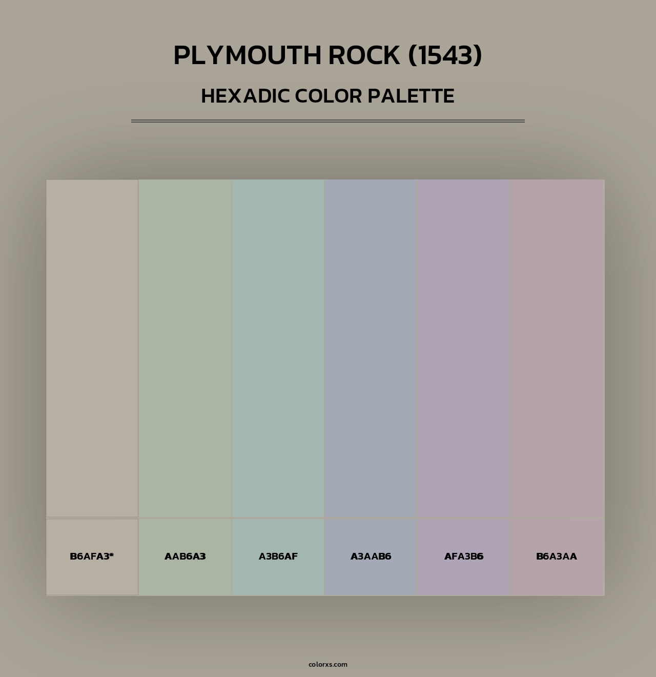 Plymouth Rock (1543) - Hexadic Color Palette