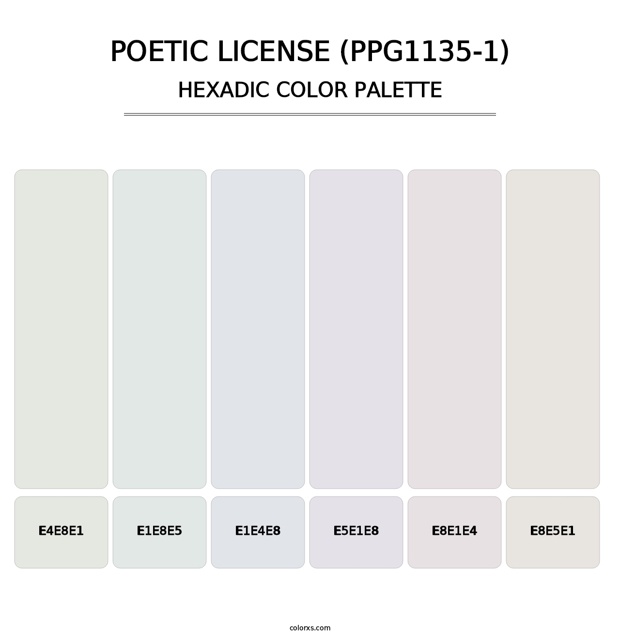 Poetic License (PPG1135-1) - Hexadic Color Palette