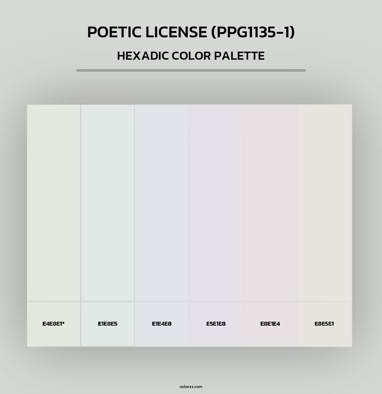 Poetic License (PPG1135-1) - Hexadic Color Palette
