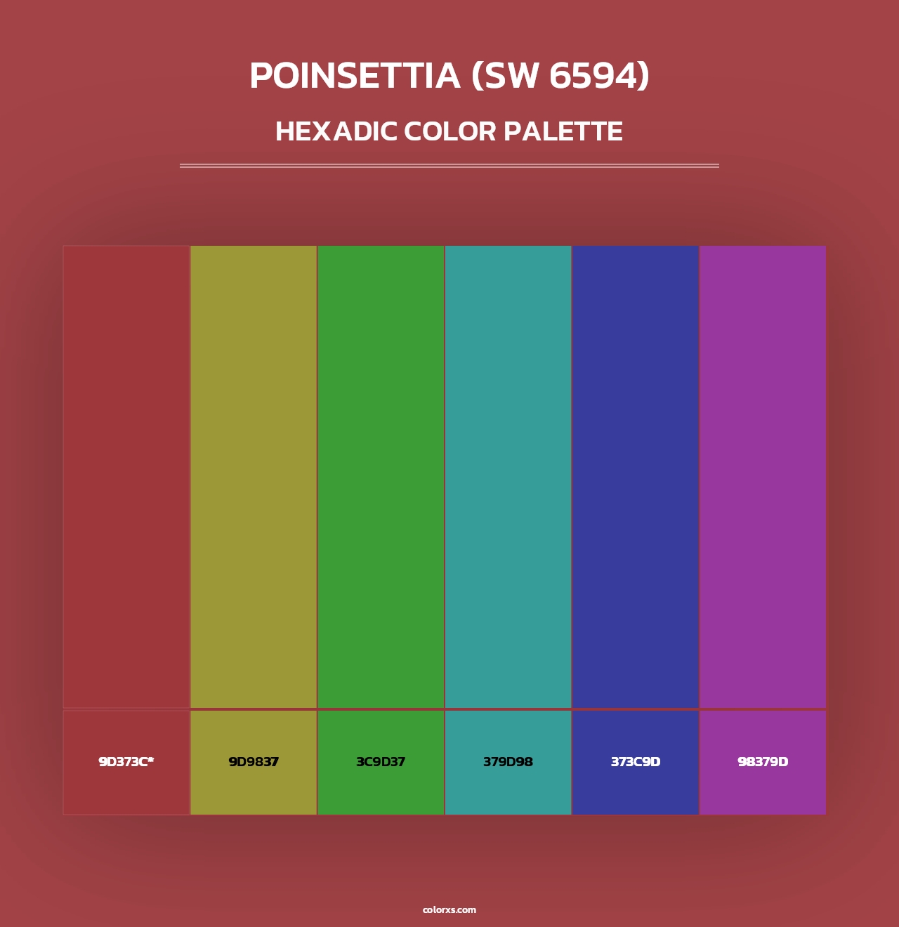 Poinsettia (SW 6594) - Hexadic Color Palette