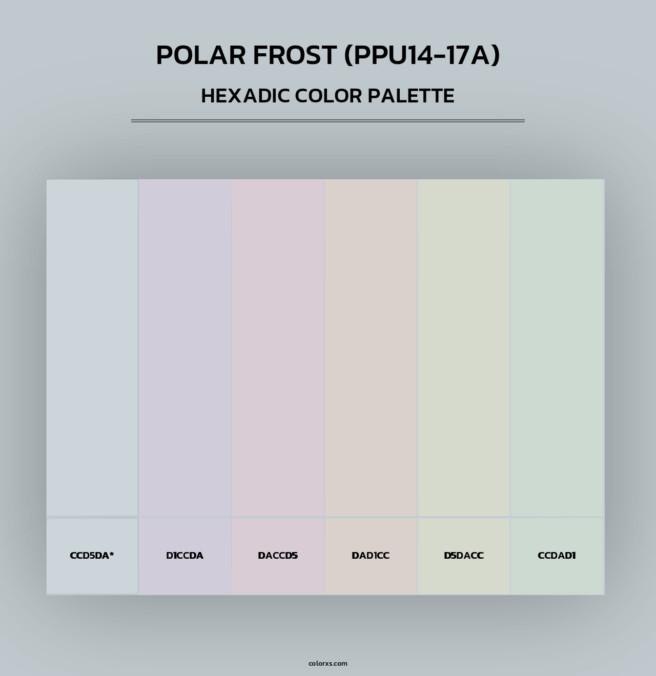 Polar Frost (PPU14-17A) - Hexadic Color Palette