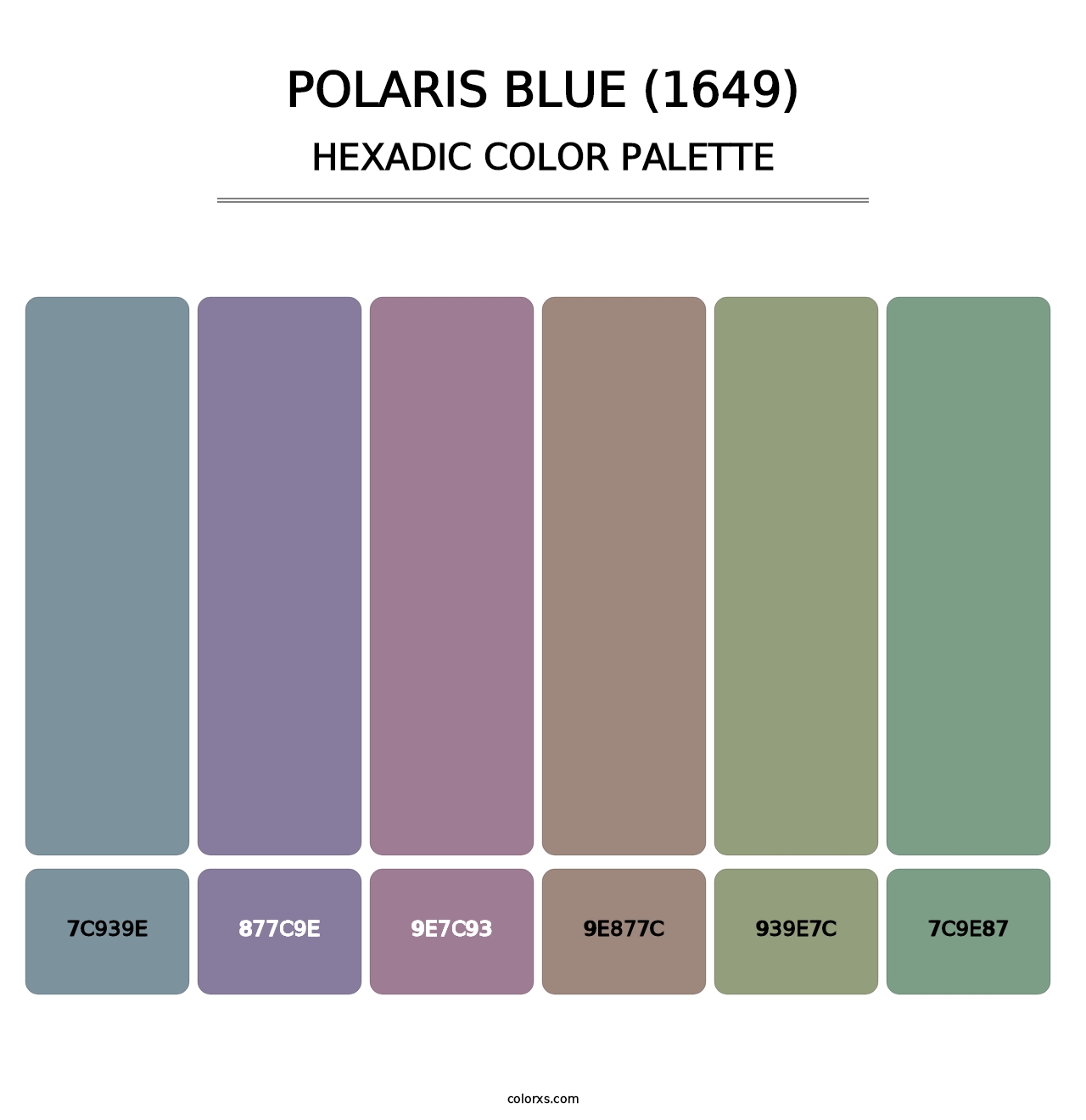 Polaris Blue (1649) - Hexadic Color Palette
