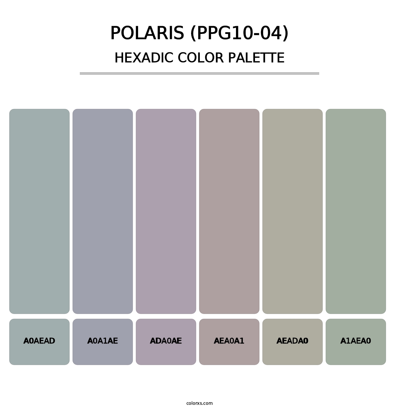 Polaris (PPG10-04) - Hexadic Color Palette