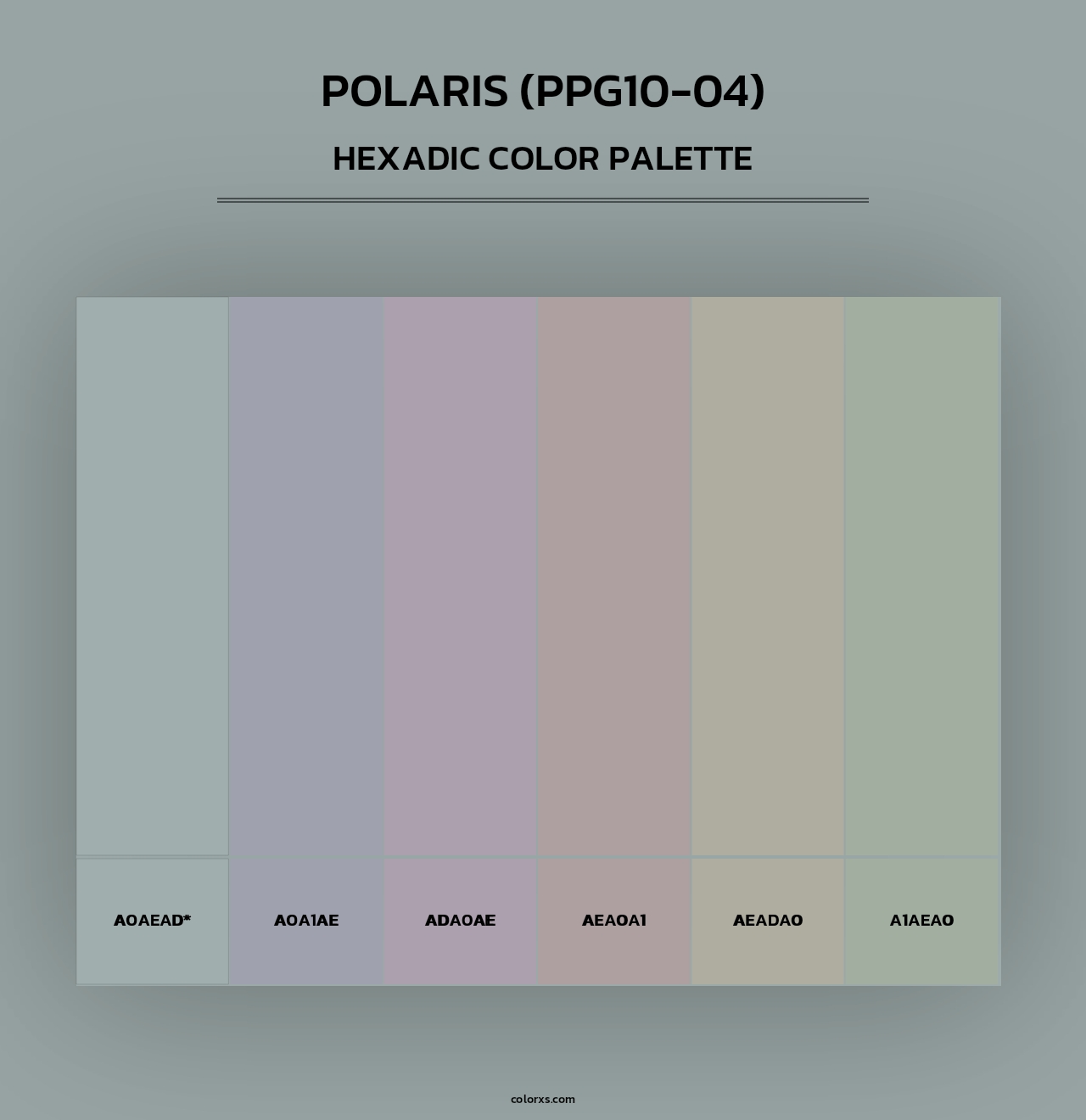Polaris (PPG10-04) - Hexadic Color Palette