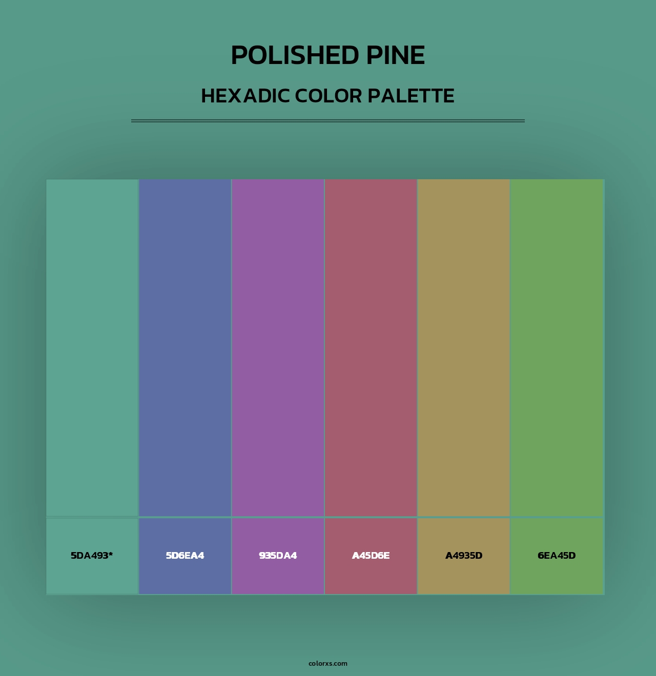 Polished Pine - Hexadic Color Palette