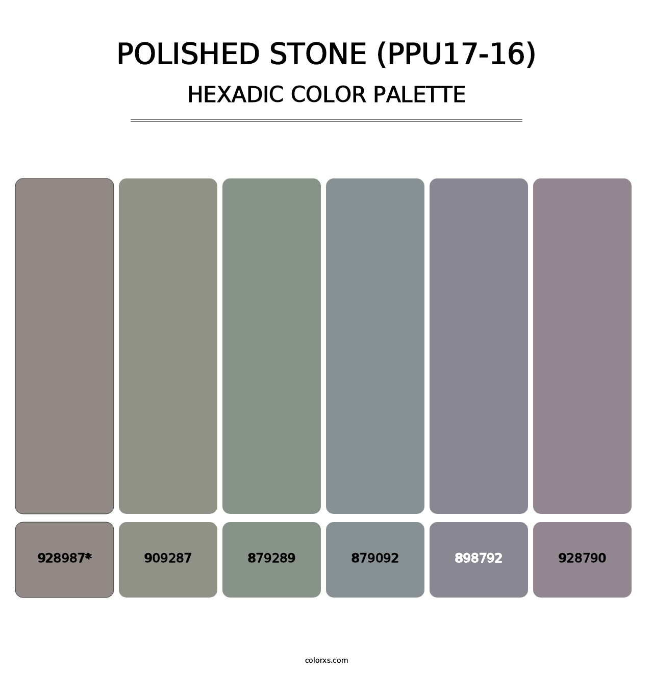 Polished Stone (PPU17-16) - Hexadic Color Palette
