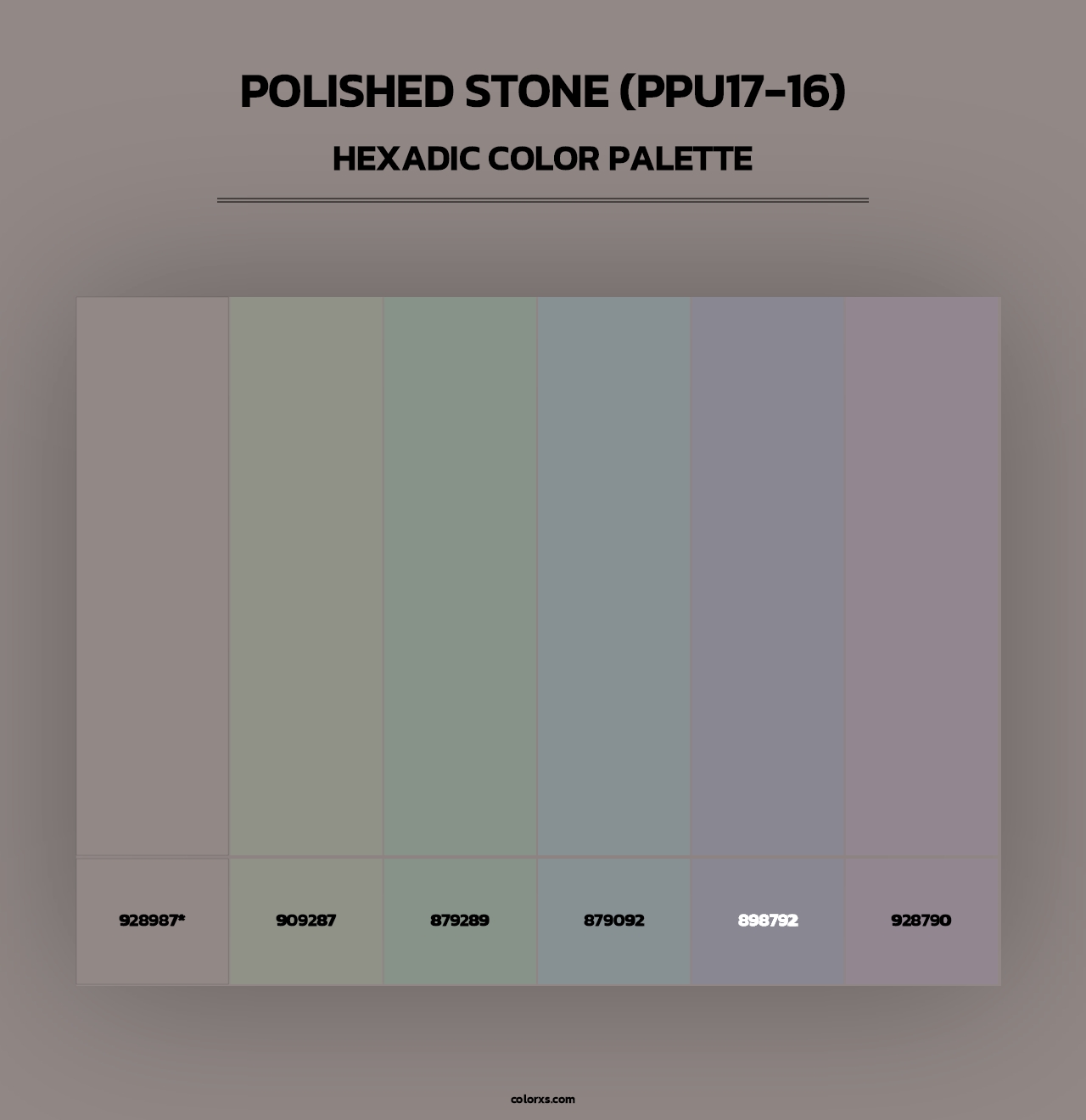 Polished Stone (PPU17-16) - Hexadic Color Palette
