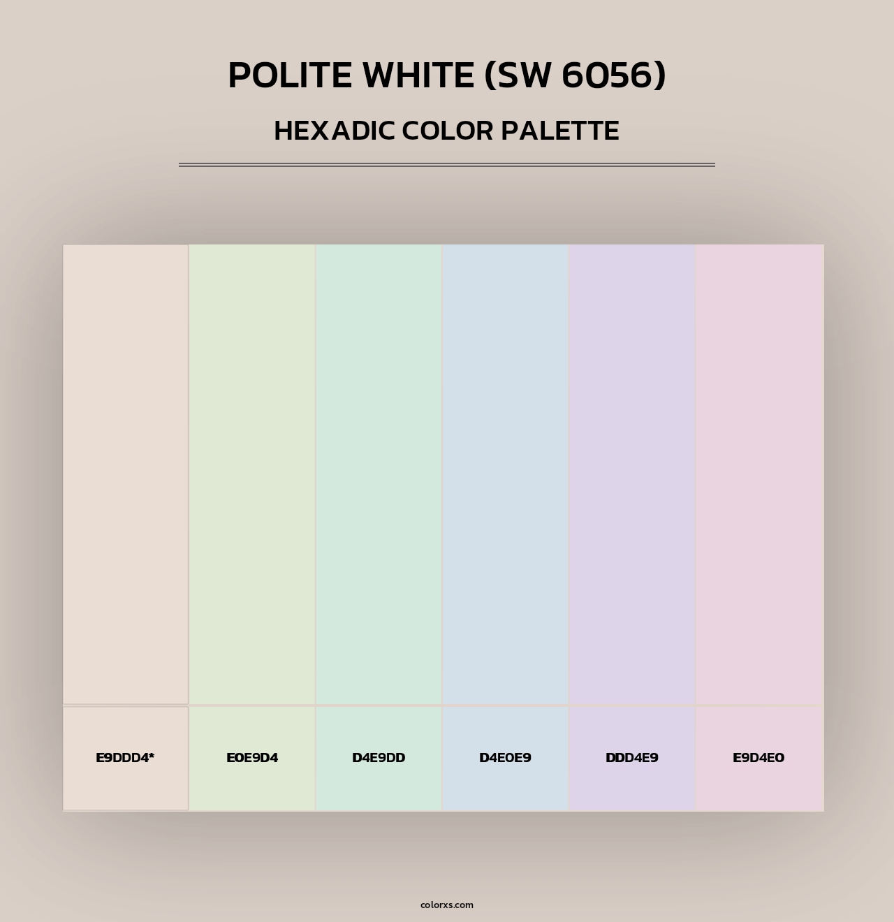 Polite White (SW 6056) - Hexadic Color Palette