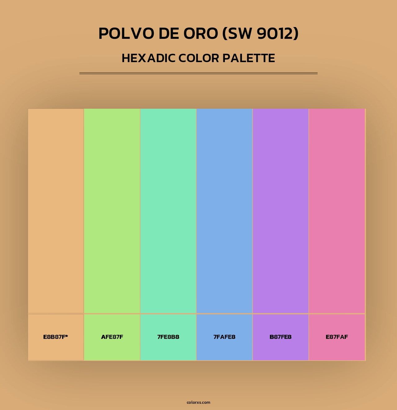 Polvo de Oro (SW 9012) - Hexadic Color Palette