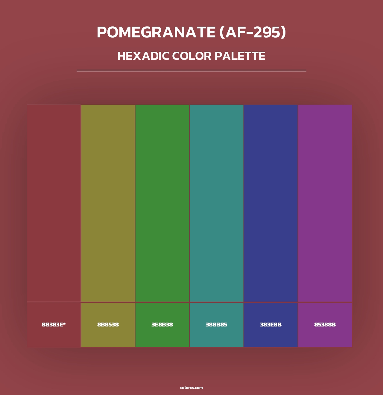 Pomegranate (AF-295) - Hexadic Color Palette