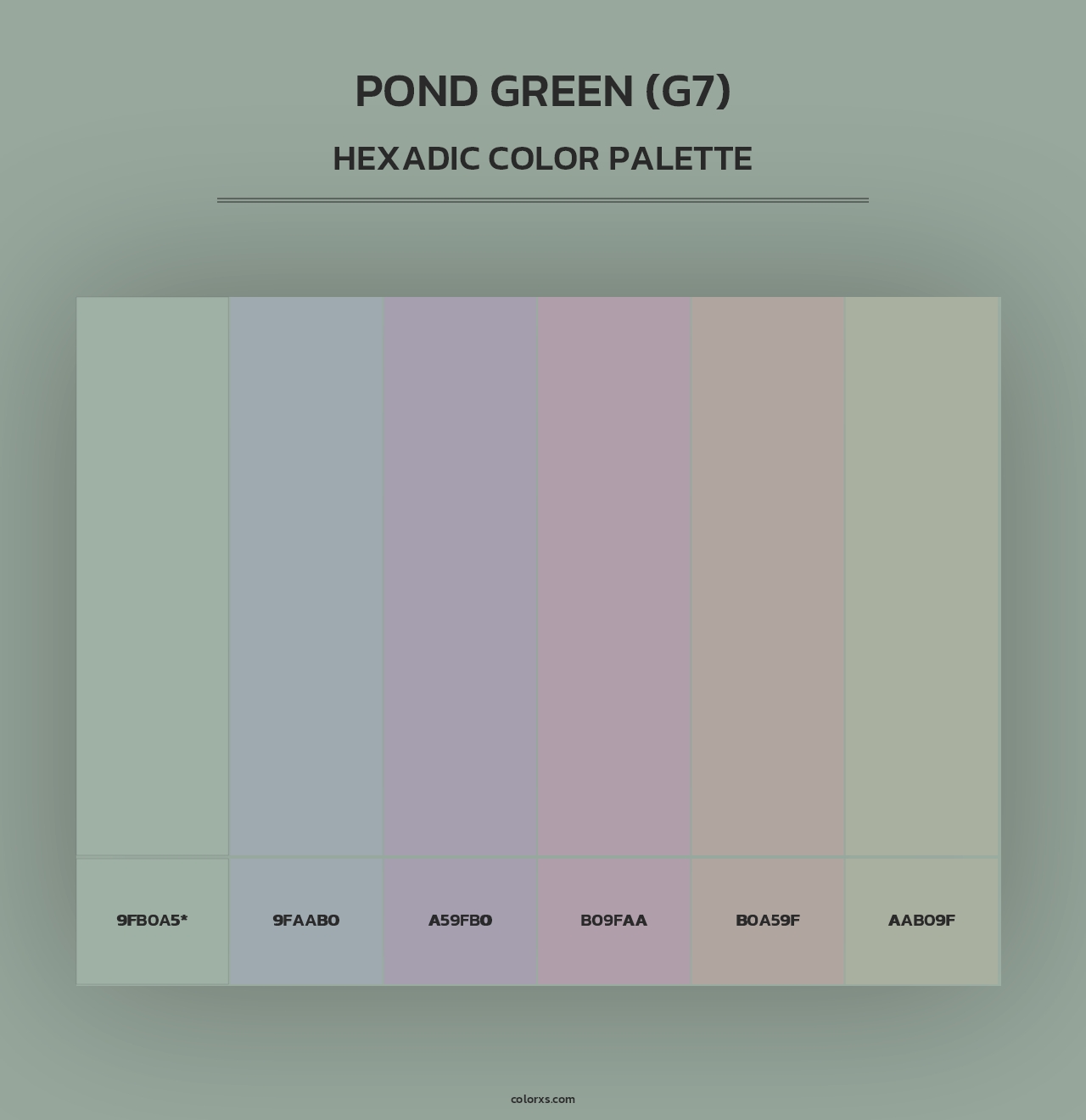 Pond Green (G7) - Hexadic Color Palette