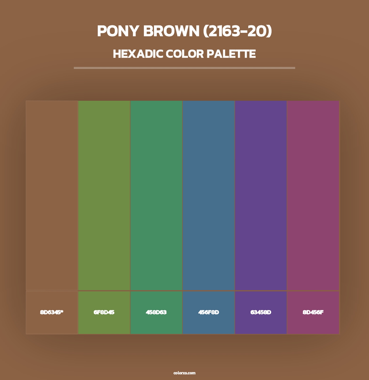 Pony Brown (2163-20) - Hexadic Color Palette