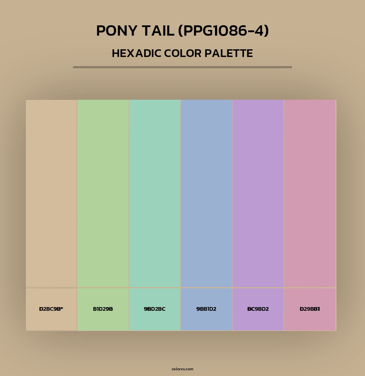 Pony Tail (PPG1086-4) - Hexadic Color Palette