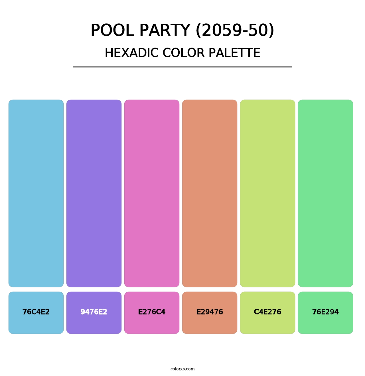 Pool Party (2059-50) - Hexadic Color Palette