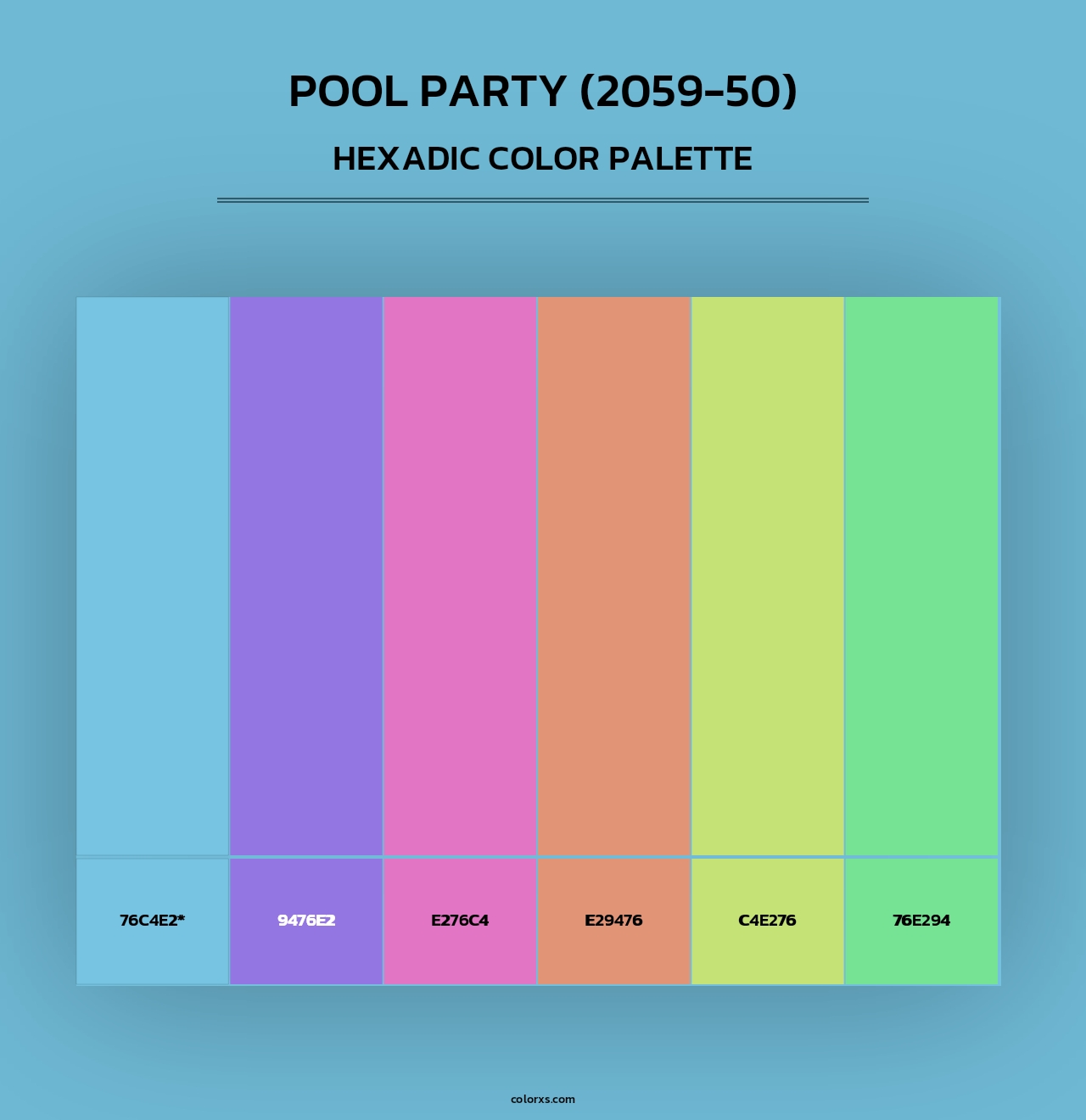 Pool Party (2059-50) - Hexadic Color Palette