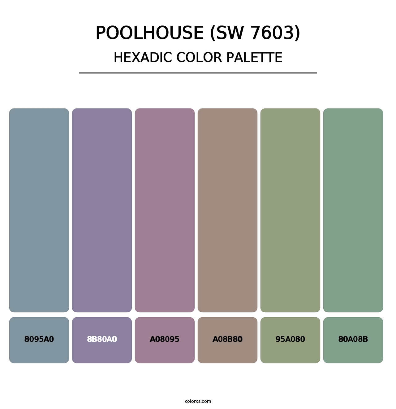 Poolhouse (SW 7603) - Hexadic Color Palette