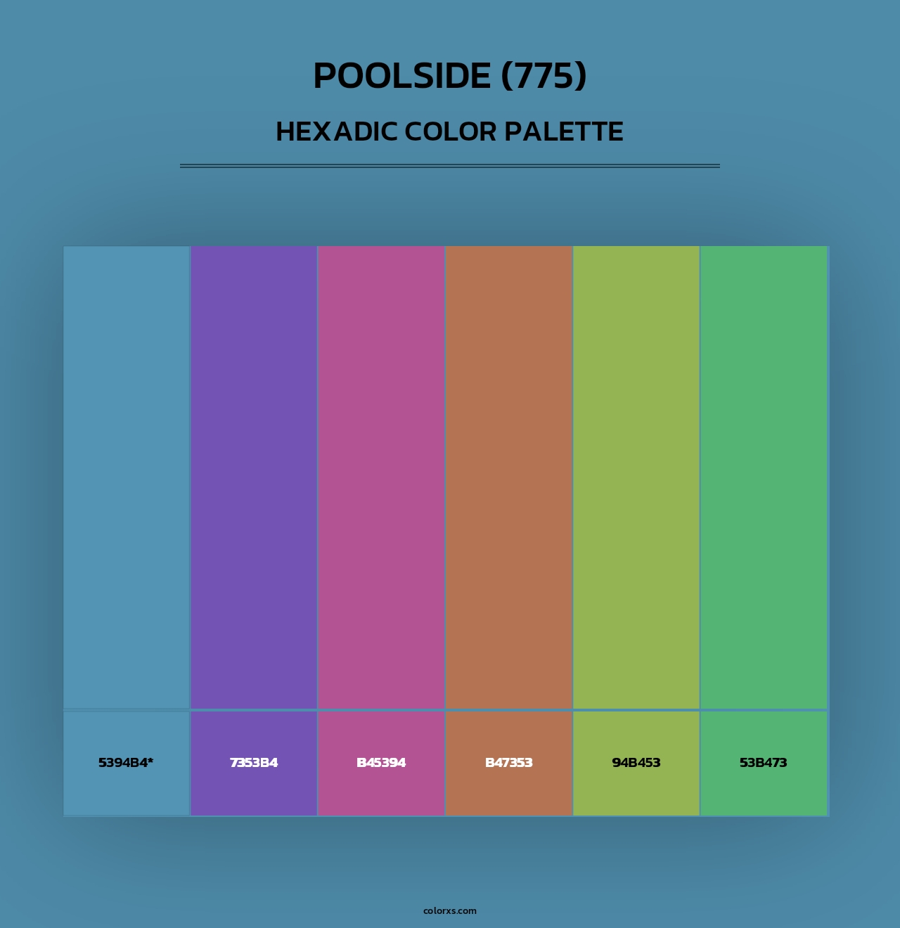 Poolside (775) - Hexadic Color Palette