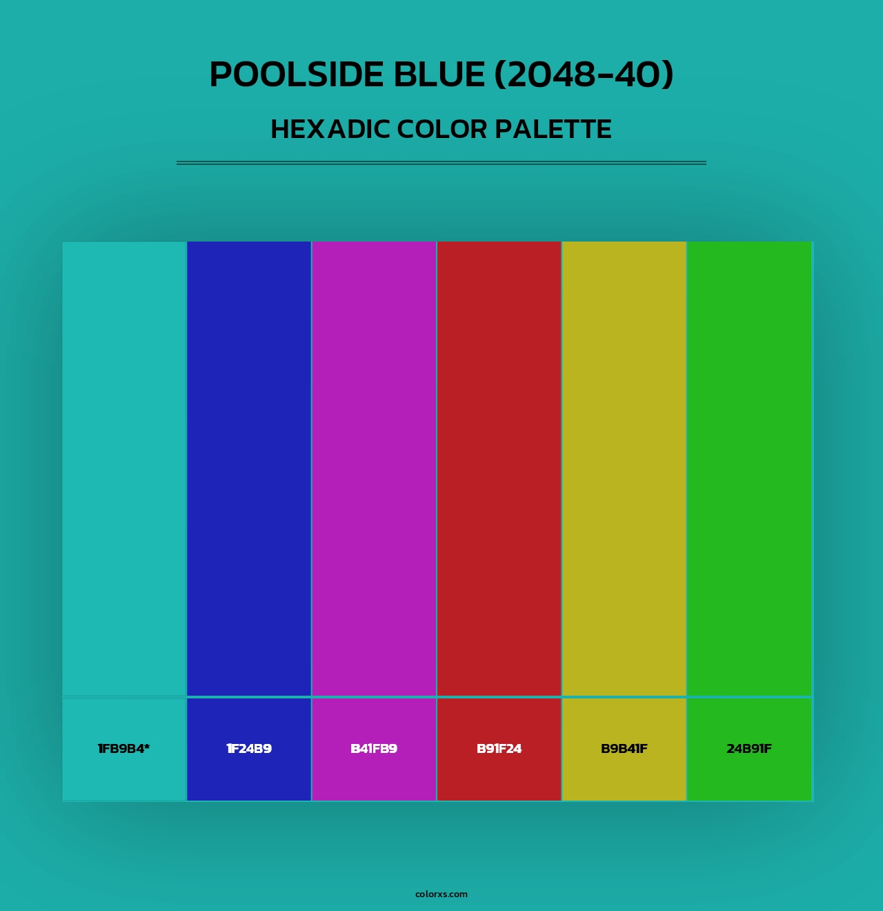 Poolside Blue (2048-40) - Hexadic Color Palette