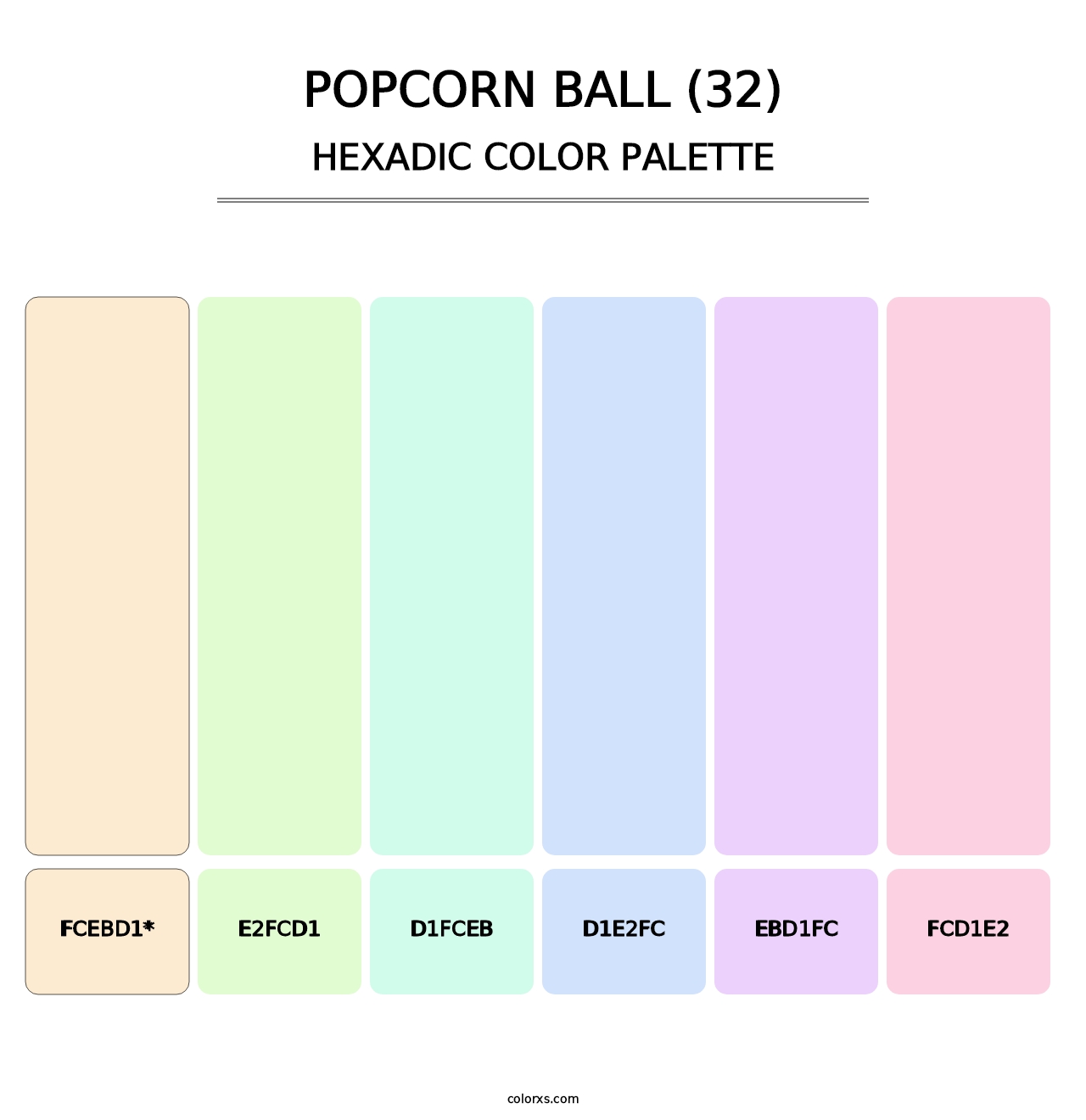Popcorn Ball (32) - Hexadic Color Palette