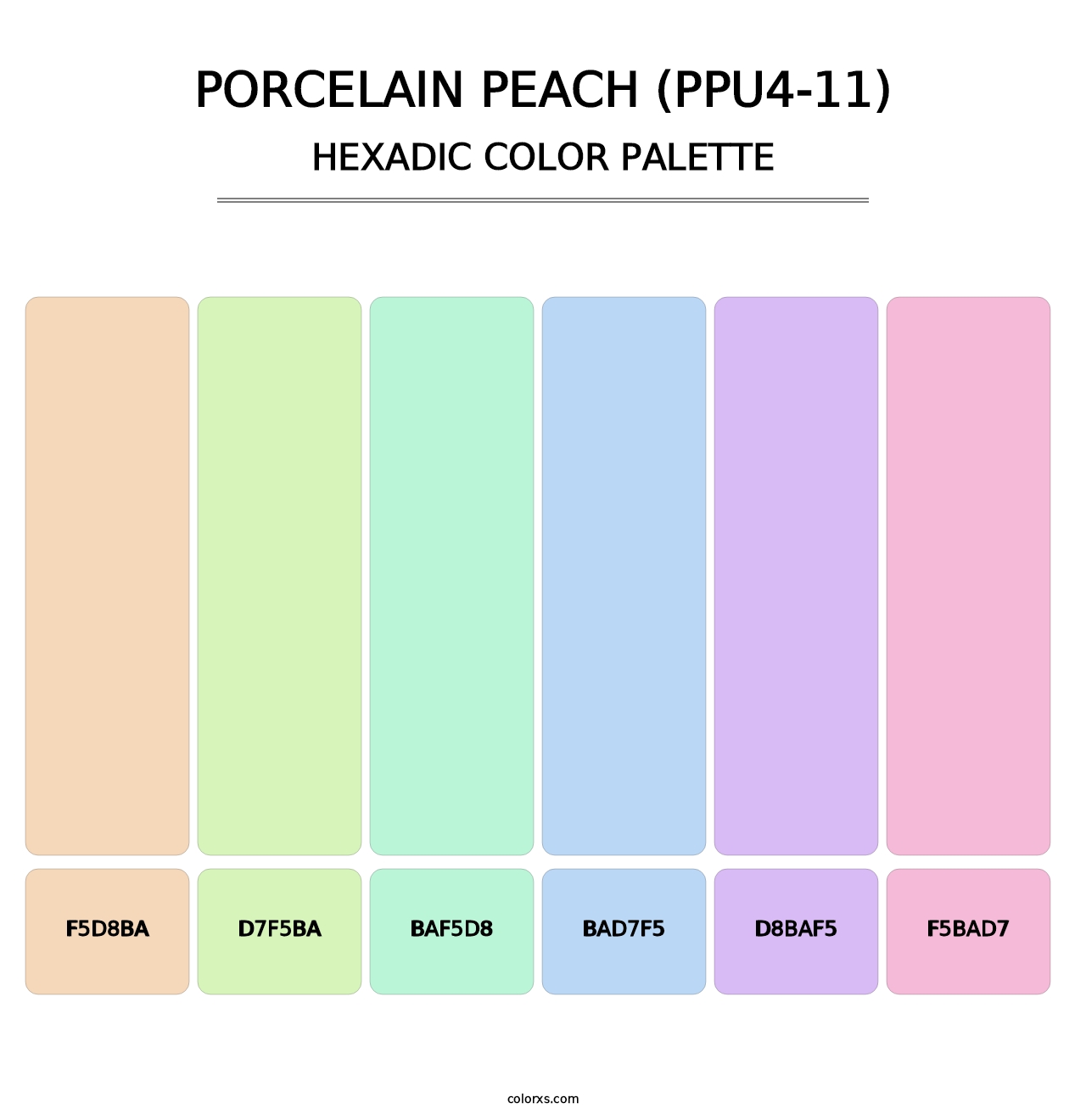 Porcelain Peach (PPU4-11) - Hexadic Color Palette