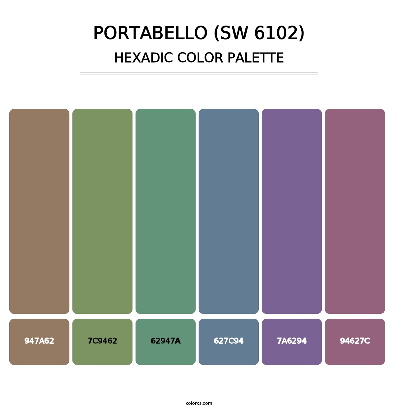 Portabello (SW 6102) - Hexadic Color Palette